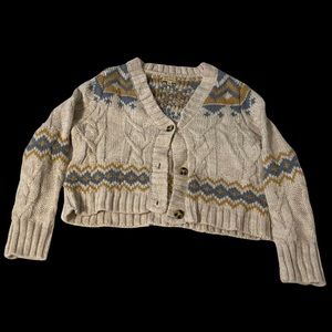 Tan & Blue Knit sweater